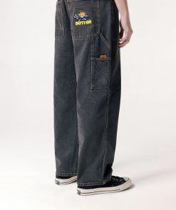 Butter Goods Racing Denim Pants, Faded Black