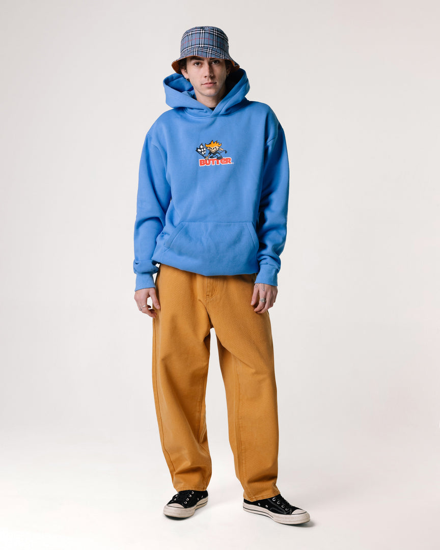 Butter Goods Fleece Racing Logo Pullover, Lake Blue 4 Butter Goods Fleece Racing Logo Pullover, Lake Blue