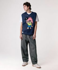 Butter Goods Fleece Troll Knit Vest, Navy