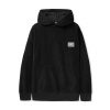 Butter Goods Fleece High Wale Cord Pullover, Black