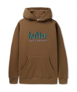 Butter Goods Equipment Embroidered Pullover, Brown