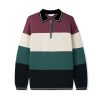 Butter Goods Ivy Stripe Pullover, Plum / Khaki / Forest