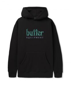 Butter Goods Equipment Embroidered Pullover, Black