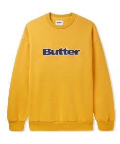 Butter Goods Logo Crewneck, Gold Fleece