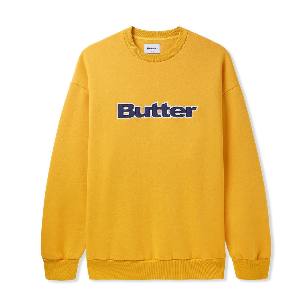 Butter Goods Logo Crewneck, Gold Fleece 3 Butter Goods Logo Crewneck, Gold Fleece