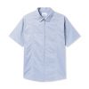 Butter Goods Bug S/S Zip Shirt, Powder Blue Shirts