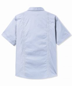 Butter Goods Bug S/S Zip Shirt, Powder Blue Shirts