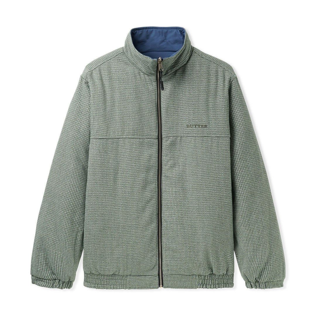 Butter Goods Lodge Reversible Insulated Jacket, Sage / Navy Fleece 3 Butter Goods Lodge Reversible Insulated Jacket, Sage / Navy Fleece