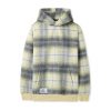 Butter Goods Fleece Heavyweight Plaid Pullover, Charcoal / Zest 1 Butter Goods Fleece Heavyweight Plaid Pullover, Charcoal / Zest