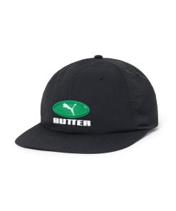 Butter Goods Cell 6 Panel Cap, Puma Black / Amazon Green