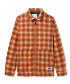 Butter Goods Shirts Chore Plaid Overshirt, Burnt Orange
