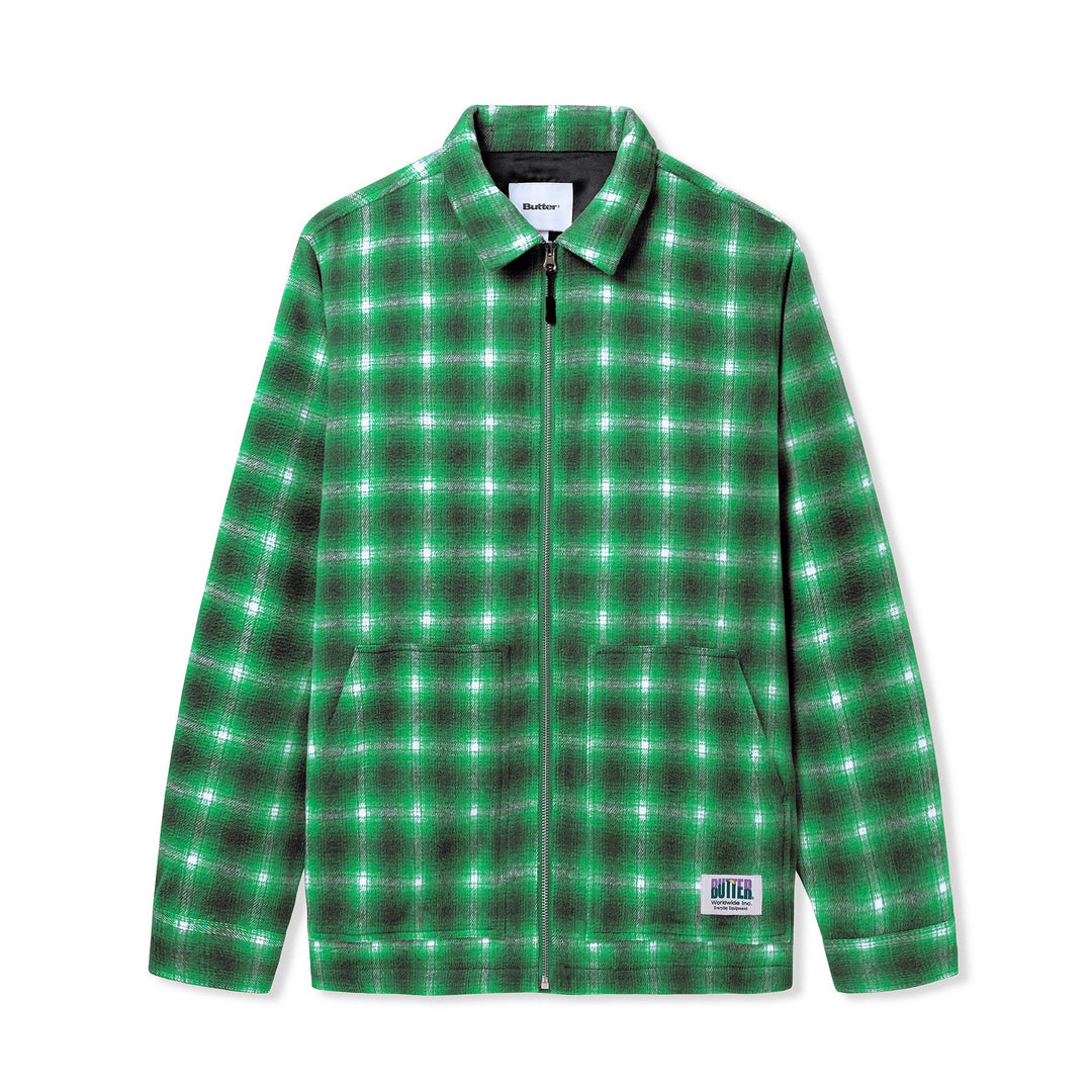 Butter Goods Shirts Chore Plaid Overshirt, Boston Green 2 Butter Goods Shirts Chore Plaid Overshirt, Boston Green