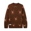 Butter Goods Fleece Tarantula Knit Sweater, Brown / Dusty Peach 2 Butter Goods Fleece Tarantula Knit Sweater, Brown / Dusty Peach