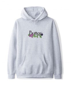 Butter Goods Vine Classic Logo Pullover, Heather Grey Fleece