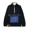 Butter Goods Mesh Fleece 1/4 Zip Pullover, Black