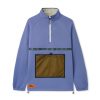 Butter Goods Mesh Fleece 1/4 Zip Pullover, Dusk Blue