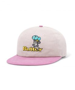 Butter Goods Balloons Logo 6 Panel Cap, Tan / Mauve