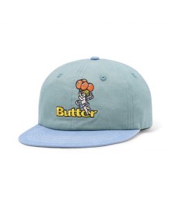 Butter Goods Hats Balloons Logo 6 Panel Cap, Sage / Slate