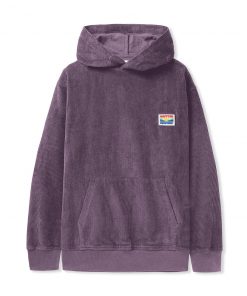 Butter Goods Fleece High Wale Cord Pullover, Mauve