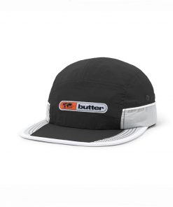 Butter Goods Motion 5 Panel Cap, Black / Grey Hats