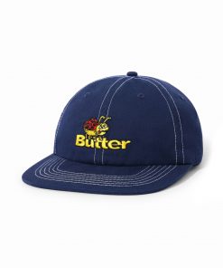 Butter Goods Bug 6 Panel Cap, Navy Hats