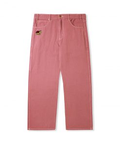 Butter Goods Bug Denim Pants, Washed Burgundy