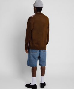 Butter Goods Fleece Club Knit Cardigan, Chocolate 8 Butter Goods Fleece Club Knit Cardigan, Chocolate