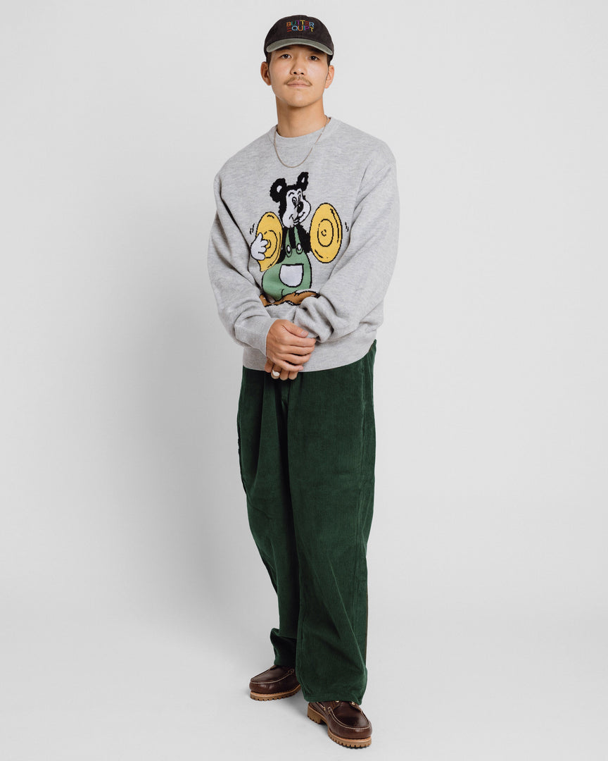 Butter Goods Cymbals Knit Sweater, Heather Grey Fleece 4 Butter Goods Cymbals Knit Sweater, Heather Grey Fleece