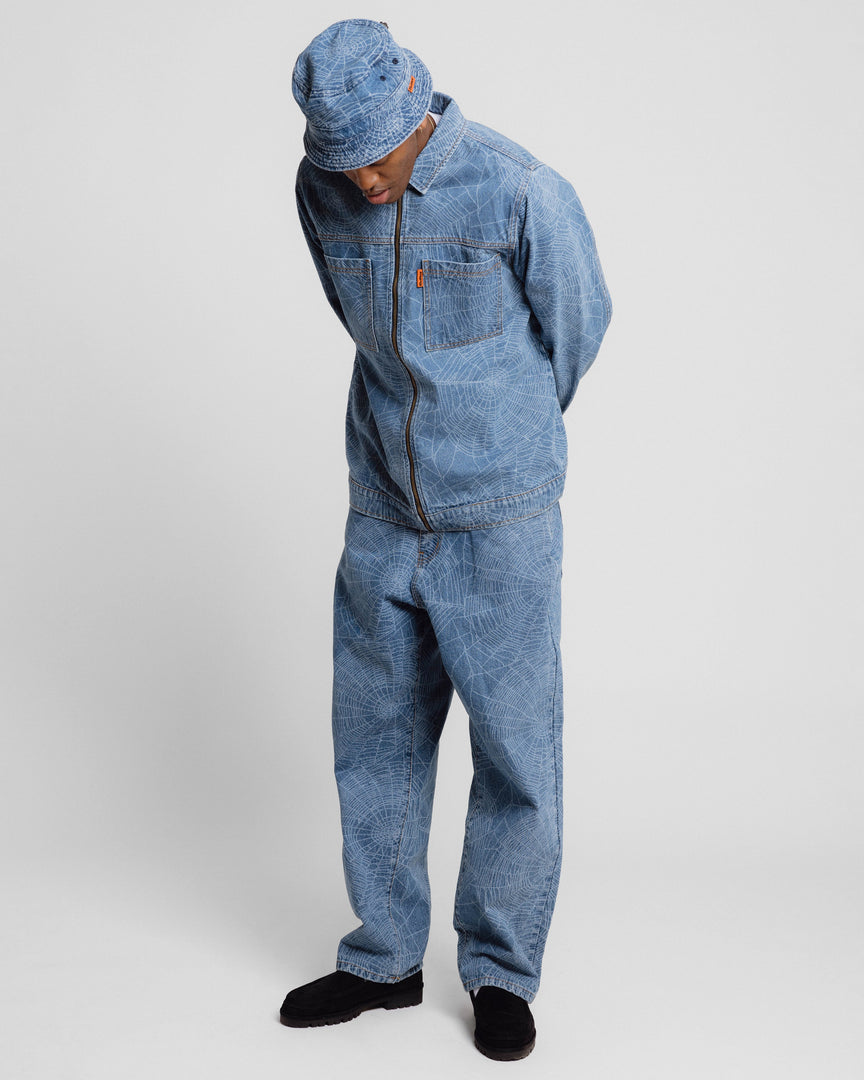 Butter Goods Hats Web Denim Bucket Hat, Washed Indigo 6 Butter Goods Hats Web Denim Bucket Hat, Washed Indigo