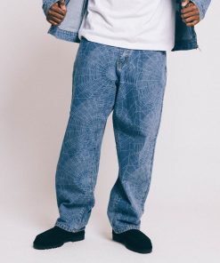 Butter Goods Web Denim Pants, Washed Indigo