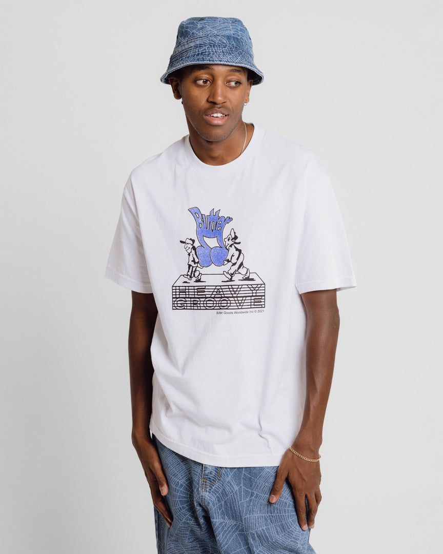 Butter Goods Hats Web Denim Bucket Hat, Washed Indigo 5 Butter Goods Hats Web Denim Bucket Hat, Washed Indigo