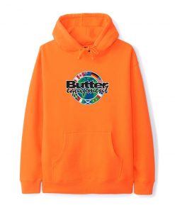Butter Goods Global Equipment Pullover, Orange Fleece