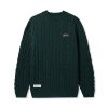 Butter Goods Cable Knit Sweater, Forest