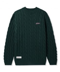 Butter Goods Cable Knit Sweater, Forest