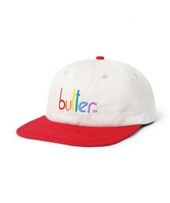 Butter Goods Hats Colours 6 Panel Cap, Natural / Cherry
