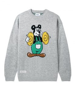 Butter Goods Cymbals Knit Sweater, Heather Grey Fleece
