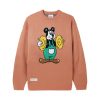 Butter Goods Fleece Cymbals Knit Sweater, Washed Peach