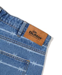 Butter Goods Barbwire Denim Pants, Washed Indigo
