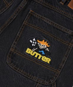 Butter Goods Racing Denim Pants, Faded Black