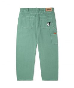 Butter Goods Overdye Denim Pants, Ivy Green