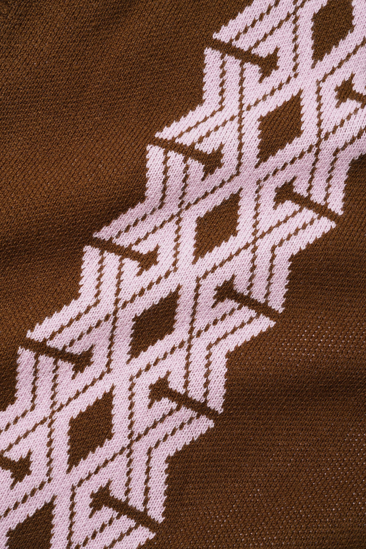 Butter Goods Fleece Club Knit Cardigan, Chocolate 6 Butter Goods Fleece Club Knit Cardigan, Chocolate