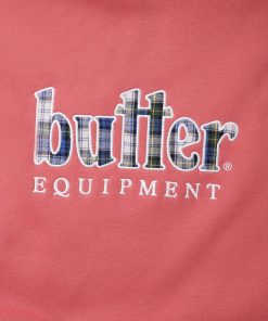 Butter Goods Plaid Applique Pullover, Coral