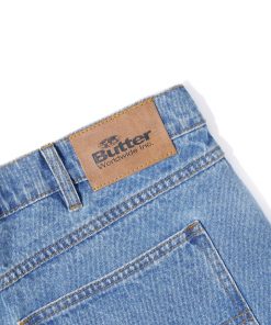 Butter Goods Mushroom Denim Pants, Washed Indigo