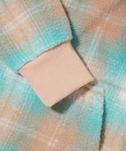 Butter Goods Heavyweight Plaid Pullover, Mandarine / Teal