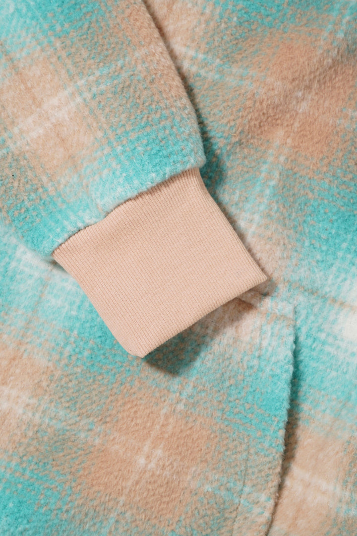 Butter Goods Heavyweight Plaid Pullover, Mandarine / Teal 3 Butter Goods Heavyweight Plaid Pullover, Mandarine / Teal