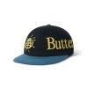 Butter Goods Discovery 6 Panel Cap, Black / Dark Teal