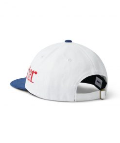 Butter Goods Discovery 6 Panel Cap, White / Navy Hats