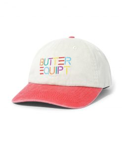 Butter Goods Equipt 6 Panel Cap, White / Red Hats