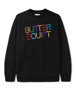 Butter Goods Equipt Crewneck, Black Fleece