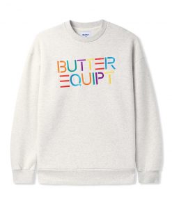 Butter Goods Fleece Equipt Crewneck, Oatmeal